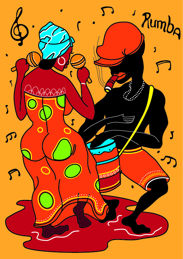 Принт "Байладора и конгеро"